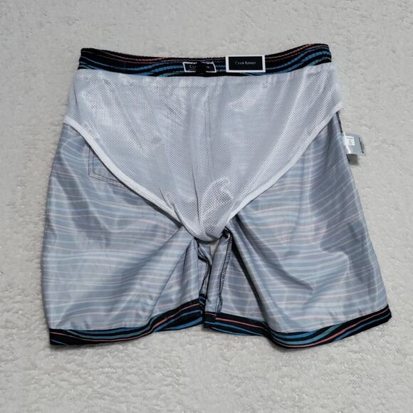 Club Room Men Quick-Dry 7" Swim Trunks Men's Medium Colorful Stripes Classic NEW - Picture 8 of 15